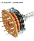 Rad 2P6T 2 Pole 6 Position Rotary Switch Band Selector 1 Deck for Radios TVs and Industrial Control Panels, 9mm mount hole