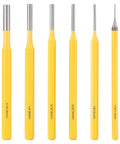 Woodworking Drive Punch Kit With Six Sizes Of Cone And Center Punches Rust Resistant Steel For Precise Drilling And Marking