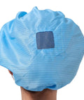 No Sweat Antistatic Work Caps Featuring Ventilated Mesh Window Durable Dust Proof Headgear Four Pack Cleanroom Floor Gear Unisex Sharp Navy Blue Shade For Electronics And Food Processing Zones Today - Mesh window detail on back.