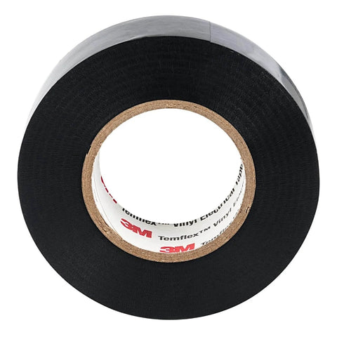 Temflex 1700 Vinyl Electrical Tape single roll 3/4 in x 60 ft Black PVC for wire harnessing, splicing, protective jacketing 600V