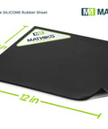 Premium Silicone Rubber Sheet 12 By 12 Inches One Eighth Inch Thick Black High Temperature Gasket Material For Sealing DIY Ready