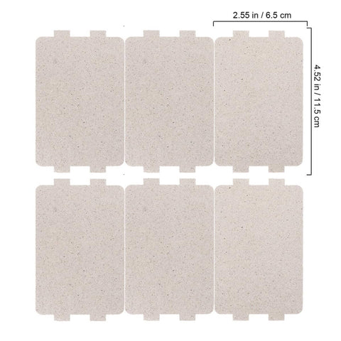 6 pieces of 7 Piece Microwave Waveguide Mica Sheets Heat Resistant Insulation Plates Replacement Parts For General Microwaves Small Size