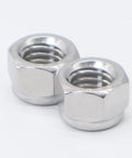 4-40 Nylock Nuts Set, 304 Stainless Steel Nylon Insert Lock Nuts For Bolts, Silver, Tough As Nails Self Locking Hardware close-up view