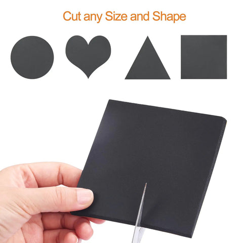 Self Adhesive Neoprene Foam Padding Sheets 4 By 4 By 1 Quarter Inch, 8 Pack Closed Cell Anti Vibration And Shock Absorbing Pads For Furniture, Speakers, Floors, Crafts Non Slip Insulation