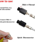 High Pressure Stainless Steel CO2 Adapter Hose 36 Inch For Large CO2 Tanks To TR21 4 Soda Machines connection guide