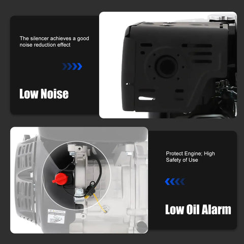 Beefy 15HP 420cc 4 Stroke Gasoline Engine Horizontal Shaft Air Cooled Pull Start Motor with low noise and oil alarm features