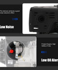 Features of Beefy 15HP 420cc Gas Engine With Horizontal Shaft, showcasing low noise and low oil alarm components