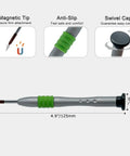 PH0 3mm Micro Phillips Screwdriver With Magnetic S2 Tip Free Spin Cap Non Slip Grip For Tiny Electronics And Small Cross Recess Screws