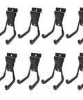 Black Slatwall Hooks And Hangers Set, 8 Pack, Heavy Duty Slat Wall Accessories For Garage Organization, No Fuss Install