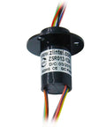 Miniature Conductive Slip Ring Rotary Connector 12 Way 2A Signal Ring For Stage Lights with labeled black casing and wires