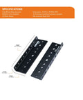 Vertical Rack Rail Pair Kit For 2U To 20U Equipment Mounting Heavy Duty Cold Rolled Steel DIY Rack Rails with dimensions shown