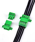 Five Pack 3 Pin 3.81mm Pitch Panel Mount Screw Terminal Block Connector Phoenix Type 8A 300V For 16-28 AWG Wires Durable PA66