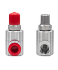 One Half Inch NPT Hose Reel Swivel With Grease Zerk Rugged Beefy High Pressure Joint For Home And Industrial Hose Reels Built Tough To Take A Beating In Harsh Environments With Smooth 360 Degree Rotation. 1/2 NPT steel swivel with red cap