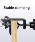 Side view of 3 In 1 Dowel Jig Drill Kit With Self Centering Dowel Jig And Pocket Hole Locator, showing stable clamping mechanism.