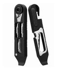 All In One Bike Repair Kit With 14 In 1 Tools, Portable Multitool Featuring A Mini Ratchet Wrench and Tire Levers, black color