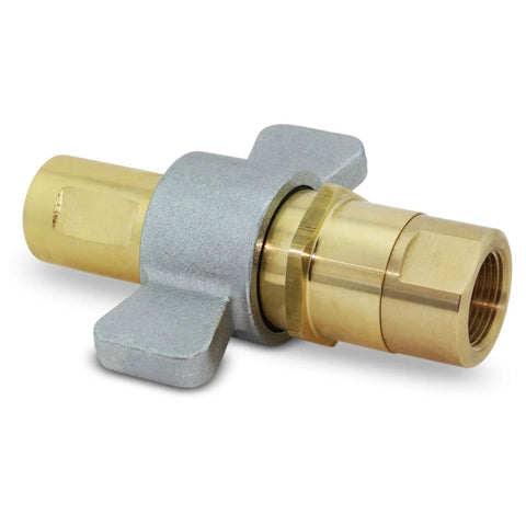 3/4 inch NPT hydraulic quick disconnect brass and steel coupler