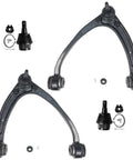 4WD 14 Piece Front End Kit For 2007 2013 Chevy Silverado 1500 Complete Suspension Replacement With Control Arms Ball Joints Tie Rods Sway Bar Links 6 Lug 4x4 Ready To Roll control arms and ball joints on white background