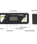 Dead Nuts Accurate Digital Level With Rock Solid Magnetic Base And Bright Lcd Screen And Precision Inclinometer And Angle Finder Tool For Woodworking And Auto Shop Jobs, showing LCD display and control buttons.