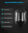 Panoramic View Auto Darkening Welding Helmet With 4 Arc Sensors Solar Power True Color Shade 5-8 And 9-13 front view