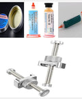 5 Pack BGA Soldering Paste And Flux Kit With UV Light Curing Solder Mask Ink Green Booster For Mobile Phone PCB Repair Set Pro Grade Tools displayed with syringes, tins, and clamps.