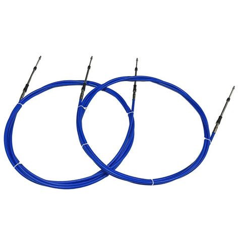 Universal 23 Ft Outboard Shift And Throttle Cable Set For 3300 33C Control Boxes Blue Two Piece Cables For Yamaha Suzuki