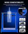 Motorcycle Wheel Balancer and Truing Stand for Bikes DIY Friendly Heavy Duty Tire Balancer with Adjustable Truing Pointer
