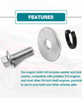 Full Throttle 3/4 Inch Go Kart Clutch Bolt Kit With Lock Washers 10 Or 12 Tooth Design Compatible With Predator 212 Mini Bike Engines components.