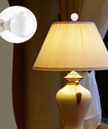 Fresh Glass Crystal Lamp Finials Featuring A Slick Silver Base A Top Shelf Two Pack on a decorative lamp shade.