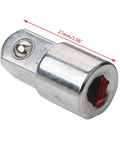 Socket sleeve adapter DHAEY SeroNi, 3/8 in; chrome-plated hex connector, 27 mm long, 6.3 mm bore.