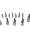 12-piece Torx Plus Socket Set 5 Star Tamper Proof Bits for cars and trucks, featuring durable metal design and various sizes.