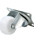 Caster Wheels, Furniture Casters 20Pcs Universal Swivel Wheel Double Roller, close-up of white wheel and metal bracket.