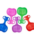 Colorful plastic sleds including Heavy Duty Snow Sled For Downhill Thrills With A Non Slip Sanded Seat And Grippy Handles, in a range of colors