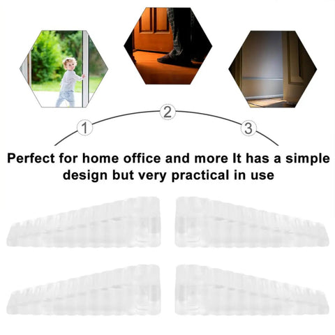Door Stop Wedges Set Of 10 Non Skid Buffers For Home And Office Floor Friendly Stops That Protect Pets And Kids Prevent Door Slams
