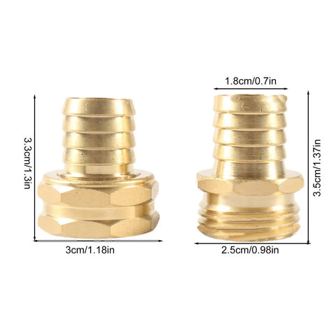 Heavy Duty Garden Hose Repair Kit With Solid Brass Coupler And Double Clamps For Fixing Leaks Fast No More Plastic Fittings That Crack Under High Pressure Water Flow Durable Professional Grade Mender Tool For Outdoor Yard Work, 3/4in brass hose coupler