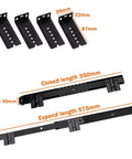 Heavy Duty Metal Drawer Slides 35cm Two Pack With Ball Bearing Runners Height Adjustable And Rust Resistant Smooth Quiet Glide 40kg Load Capacity Beefy Steel Drawer Rails For Kitchen Cabinets And Tool Chests, 350mm black steel slides