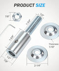 1/2 Inch Fixed Bore Shaft Arbor Extension For Bench Grinders Cuts The Jiggle For Good Steel Buffer Conversion Adapter For Grinding Wheels Delivers A Clean Spin Without Any Shake size diagram with detailed measurements.
