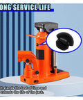 15 Piece 3 Ton Floor Jack Seal Repair Kit DIY Friendly For Horizontal Jacks Complete Hydraulic Oil Seal And O Ring Set For SUV Truck And Sedan Repairs Built With Durable Nylon For Oil Resistant Performance, image shows an orange hydraulic jack with replacement seal.