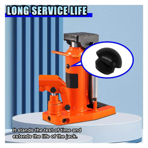 15 Piece 3 Ton Floor Jack Seal Repair Kit DIY Friendly For Horizontal Jacks Complete Hydraulic Oil Seal And O Ring Set For SUV Truck And Sedan Repairs Built With Durable Nylon For Oil Resistant Performance, image shows an orange hydraulic jack with replacement seal.
