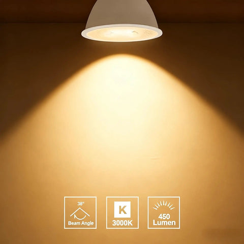 Smoother Than Butter Dimming Mr 16 Led Bulbs 12V And 36V Low Voltage GU5.3 Base 3000K Warm White bulb casting light on a wall