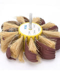 Heavy Duty Sisal Buffing Wheel With 6Mm Shank for metal polishing with diverse bristles for effective deburring tasks.