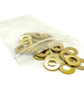 50 Pack One Half Inch SAE Grade 8 Flat Washers With Zinc Yellow Finish For Bolts And Screws, Built To Last, Heavy Duty Hardware Washers in bag