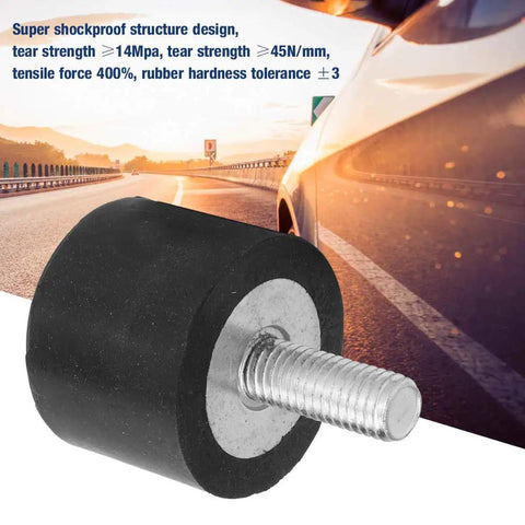 VE40 Linear Rubber Vibration Mounts 4 Pack Built Tough With High Tensile Strength Rubber Bobbin For Machinery And Fitness Equipment, Smooth Vibration Isolation And Quiet Operation, 40x30 Base With M10x25 Threads