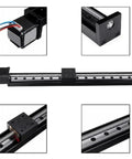 Hot Shot Cnc Gantry 3 Axis Xyz Linear Stage with T Type Slide and Linear Axis, NEMA11 motor, and black aluminum design.