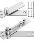 Heavy Duty Hidden Pivot Hinge For Wood Doors Stainless Steel With 360 Degree Rotation Invisible Door Hardware, screws included