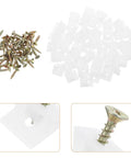 Space Saver 50 Pcs Drawer Support Wedges With Screws for kitchen cabinets and office desks, 45-degree metal and plastic brackets