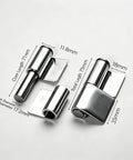 Built To Last Heavy Duty 304 Stainless Steel Door Hinges With Cover Plate Detachable Lift Off Hinge with dimensions shown