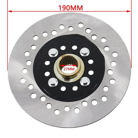 Disc brake rotor shown with dimensions for Beefy 815mm Rear Axle Assembly Kit With Shaft Hub Chain And Brake Master Cylinder For Buggy Go Kart Golf UTV ATV.