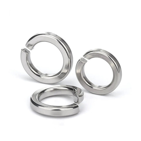 Assorted Stainless Steel Lock Washers Kit M1.6 To M27 A2 304 Grade Split Spring Washers For Auto Enthusiasts, Machinery, And DIY Projects, Easy Install, No Tools Needed, Durable, Surface Safe, Great For Automotive And Gearhead Projects. Three A2 304 stainless split spring lock washers