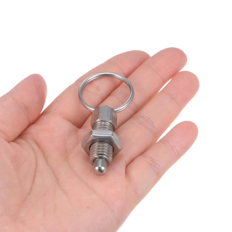Killer Heavy Duty Stainless Steel Spring Plunger 2 Piece Pack With M10x1.5 Threads And Solid 6mm Round Pins for locking in hand
