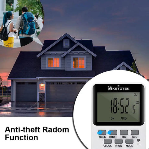 Slick Digital Plug In Timer Socket Featuring A Spacious Lcd Screen and super easy push button programming for hella energy savings.